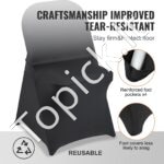 Juodi kėdžių užvalkalai (100 vnt.) – Elastingi, skalbiami, universalūs - Image 4