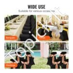 Juodi kėdžių užvalkalai (100 vnt.) – Elastingi, skalbiami, universalūs - Image 5