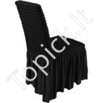 Juodi kėdžių užvalkalai su sijonu (4 vnt.) – Elastingi, skalbiami, universalūs - Image 10
