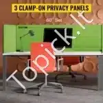 BIURO PERTVARŲ KOMPLEKTAS – 3 DALIŲ, AKUSTINĖ, ŽALIA, 152 x 61 cm + 2 x 61 x 61 cm - Image 2