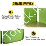 BIURO PERTVARŲ KOMPLEKTAS – 3 DALIŲ, AKUSTINĖ, ŽALIA, 152 x 61 cm + 2 x 61 x 61 cm - Image 3