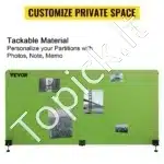 BIURO PERTVARŲ KOMPLEKTAS – 3 DALIŲ, AKUSTINĖ, ŽALIA, 152 x 61 cm + 2 x 61 x 61 cm - Image 4