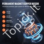 12 V elektrinis vinčas/gervė – iki 907 kg traukos jėga, su plieniniu 7–gyslų trosu ir laidiniu valdymu - Image 2