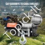 12 V elektrinis vinčas/gervė – iki 907 kg traukos jėga, su plieniniu 7–gyslų trosu ir laidiniu valdymu - Image 3