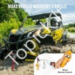 12 V elektrinis vinčas/gervė – iki 907 kg traukos jėga, su plieniniu 7–gyslų trosu ir laidiniu valdymu - Image 4