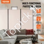 Sulankstoma 3 panelių kambario pertvara, smėlio spalvos - 202 × 184 cm (3 x 61 cm) - Image 8