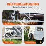 Atsarginio rato laikiklis priekabai – Tinka 4, 5, 6 ir 8 skylių ratlankiams, tvirta plieninė konstrukcija - Image 5