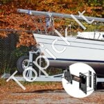 Atsarginio rato laikiklis priekabai – Tinka 4, 5, 6 ir 8 skylių ratlankiams, tvirta plieninė konstrukcija - Image 7