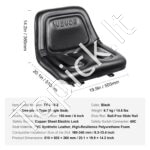 Universalus traktoriaus sėdynės modelis su drenažo angomis ir saugos jungikliu - Image 6