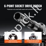 14 dalių šarnyrinių smūginių galvučių rinkinys, 3/8 colio pajungimas, 360° pasukamas - Image 3