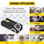 2500 W grynos sinusoidės keitiklis 12 V → 230 V su LCD ekranu ir integruota apsauga - Image 8