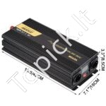 2500 W grynos sinusoidės keitiklis 12 V → 230 V su LCD ekranu ir integruota apsauga - Image 6