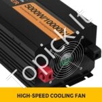 5000 W grynos sinusoidės keitiklis 24 V į 230 V su LCD ekranu ir nuotoliniu pultu - Image 3