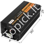 5000 W grynos sinusoidės keitiklis 24 V į 230 V su LCD ekranu ir nuotoliniu pultu - Image 7