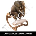 Ergonominė darbo kėdė su kelių atramos – juoda, reguliuojama, 100 kg apkrova - Image 7