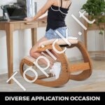 Ergonominė darbo kėdė su kelių atramos – juoda, reguliuojama, 100 kg apkrova - Image 5