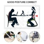 Ergonominė darbo kėdė su kelių atrama, reguliuojamu aukščiu, juoda, 120 kg apkrova - Image 2