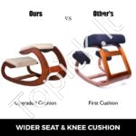 Ergonominė darbo kėdė su kelių atrama, reguliuojamu aukščiu, juoda, 120 kg apkrova - Image 8