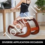 Ergonominė darbo kėdė su kelių atrama, reguliuojamu aukščiu, juoda, 120 kg apkrova - Image 5