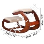 Ergonominė darbo kėdė su kelių atrama, reguliuojamu aukščiu, juoda, 120 kg apkrova - Image 4