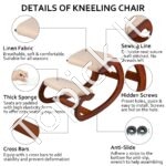 Ergonominė darbo kėdė su kelių atrama, reguliuojamu aukščiu, juoda, 120 kg apkrova - Image 3