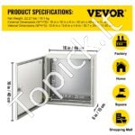 Plieninis elektros paskirstymo dėžė 400x400x150 mm, IP65 - Image 3