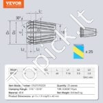 25 dalių ER32 įvorių rinkinys | 1/16″–13/16″ (3–20 mm), 15 µm TIR - Image 6