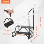 2 pakopų laiptai su turėklu kemperiui ar priekabai – Sustiprintas plienas, neslystantys žingsniai, iki 200 kg talpa - Image 6