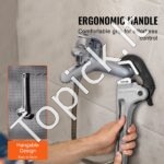 457 mm aliumininis vamzdžių raktas su automatinio žandikaulių prisitaikymo sistema – 60 CrV plienas - Image 5