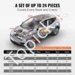 24 vnt. automobilio garso ir šilumos izoliacijos rinkinys – 2,3 m², 5 mm storio, 4 sluoksnių struktūra, aliuminio danga - Image 4