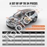 34 vnt. automobilio garso ir šilumos izoliacijos komplektas – 3,3 m², 2 mm storio, aliuminio folija, 80 mil - Image 4