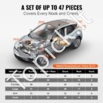 47 vnt. automobilio izoliacijos kilimėlių rinkinys – 4,8 m², 1,3 mm storio, aliuminio paviršius, šilumos ir garso slopinimas - Image 4