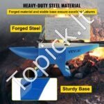 20 kg plieninis kalvystės priekalas su apvalia ir kvadratine skyle metalo darbams - Image 3