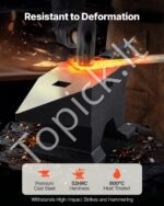 60 kg plieninis kalvystės priekalas su apvalia ir kvadratine skyle metalo apdirbimui - Image 2