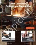 60 kg plieninis kalvystės priekalas su apvalia ir kvadratine skyle metalo apdirbimui - Image 6