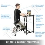 Reguliuojamo aukščio ergonomiška kėdė, dirbtinė oda, metalas - 120 kg - Image 7