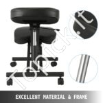 Reguliuojamo aukščio ergonomiška kėdė, dirbtinė oda, metalas - 120 kg - Image 6