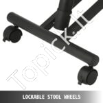 Reguliuojamo aukščio ergonomiška kėdė, dirbtinė oda, metalas - 120 kg - Image 4