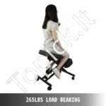 Reguliuojamo aukščio ergonomiška kėdė, dirbtinė oda, metalas - 120 kg - Image 3