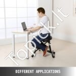 Reguliuojamo aukščio ergonomiška kėdė, dirbtinė oda, metalas - 120 kg - Image 2