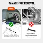 Vidinių guolių ir sandariklių išėmimo įrankių komplektas – 16 dalių, su slydimo plaktuku ir reguliuojamomis įvorėmis - Image 3