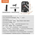 1440P HD įrašymo kūno kamera – 64 GB, nakties režimas, 2850 mAh - Image 6