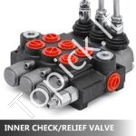 3 padėčių hidraulinis valdymo vožtuvas 40 l/min (dvigubo veikimo) - Image 5