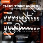 3/8" kvadrato raktų rinkinys su 2 prailginimo lazdomis, 24 dalių (10–22 mm) CR-MO plienas - Image 8