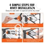 13 dalių kniedinių veržlių montavimo replės su antgaliais (M3–M12) - Image 4