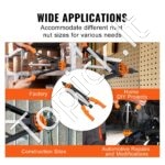 13 dalių kniedinių veržlių montavimo replės su antgaliais (M3–M12) - Image 5