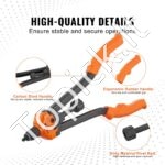 41 cm replės srieginėms kniedėms (M3–M12) – 13 detalių rinkinys - Image 2