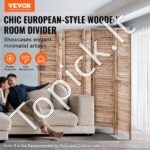 6 dalių medinė sulankstoma kambario pertvara – 242 cm - Image 8