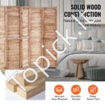 6 dalių medinė sulankstoma kambario pertvara – 242 cm - Image 6