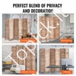 6 dalių medinė sulankstoma kambario pertvara – 242 cm - Image 4